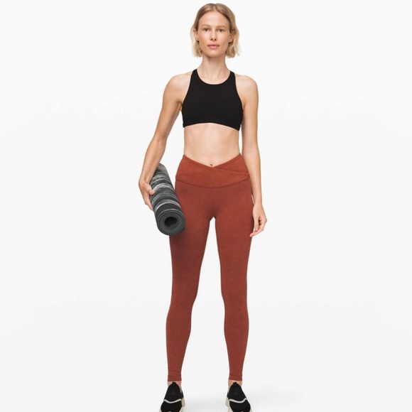 Lululemon sz 4 Always On High-Rise Tight 28" Sky Wash Print Rustic Clay like new - Picture 10 of 14